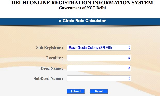 Delhi circle rate