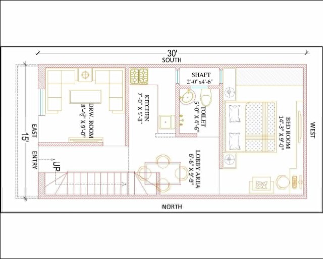 15x30 House Plan