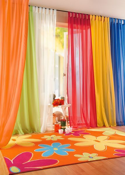 colourful curtains