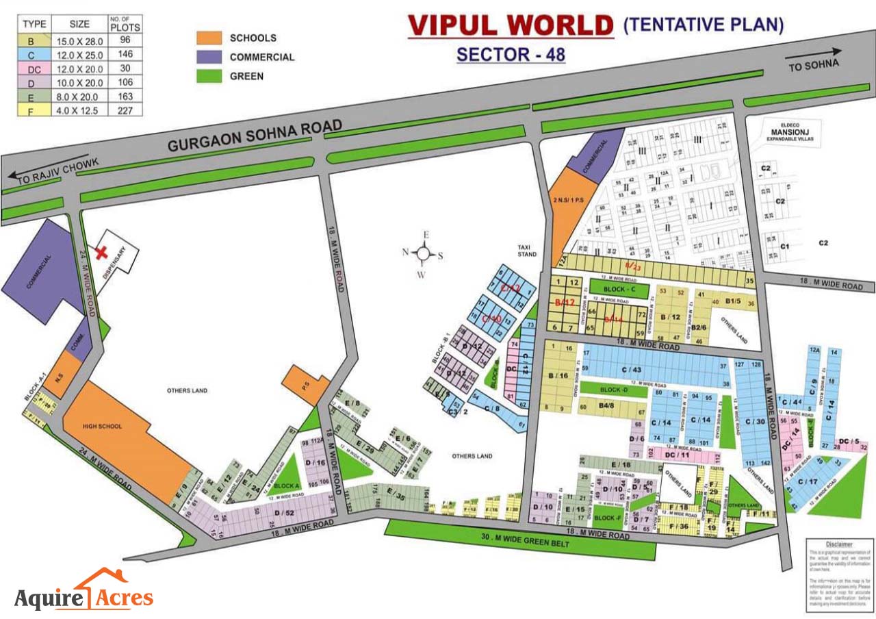 Gurgaon VIPUL WORLD SECTOR 48 map
