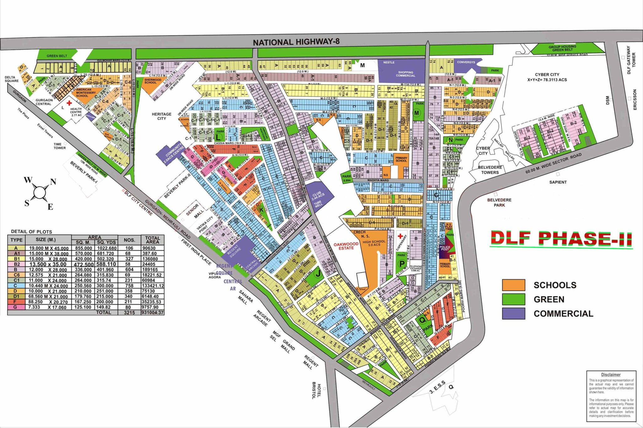 Gurgaon DLF PHASE 2 map