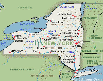 New York United States Map