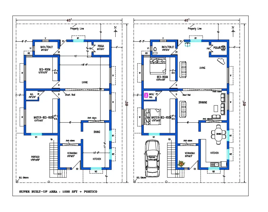 40x60 house plans image