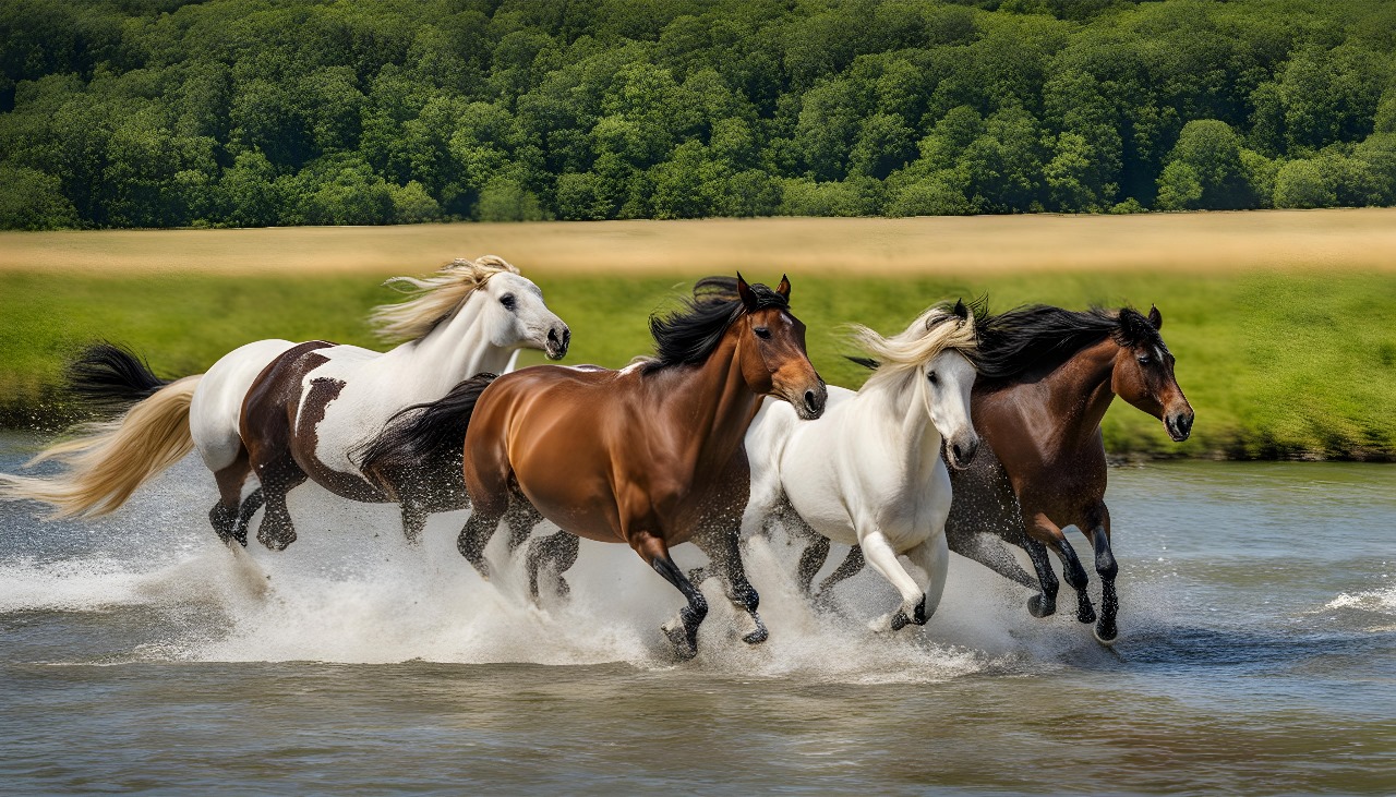 Galloping Horses image