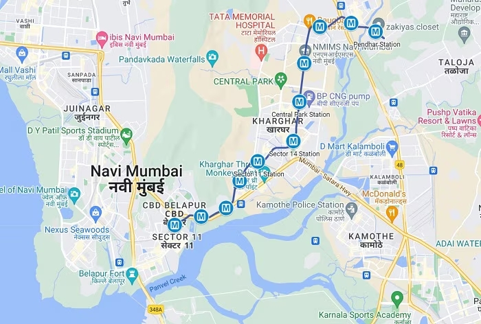 Navi Mumbai Metro map