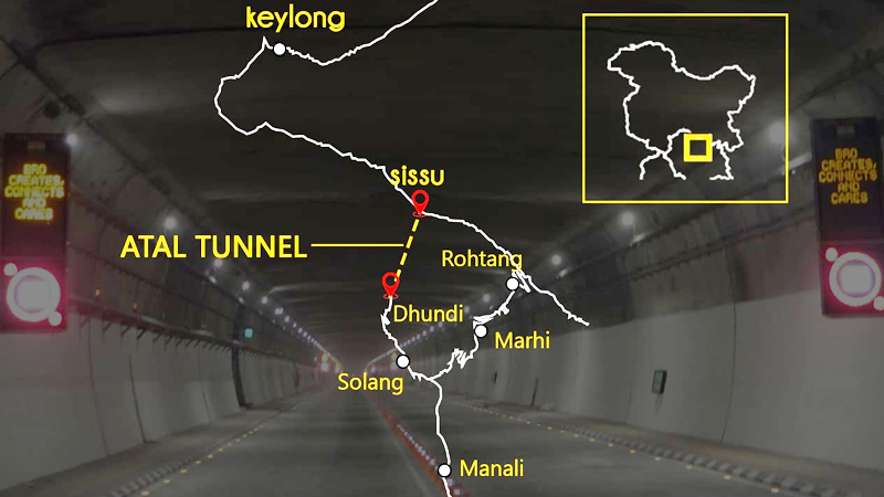 Atal Tunnel Map