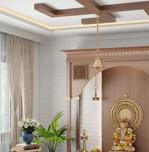 pooja room ceiling design 4