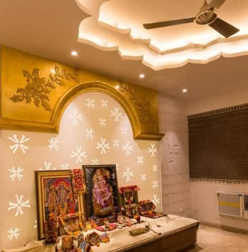 pooja room ceiling design 5