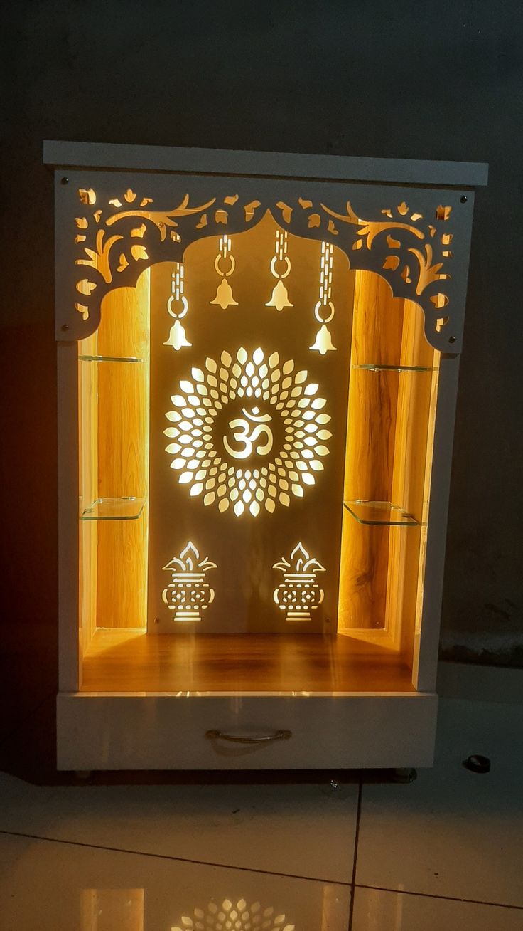 mandir design in wall