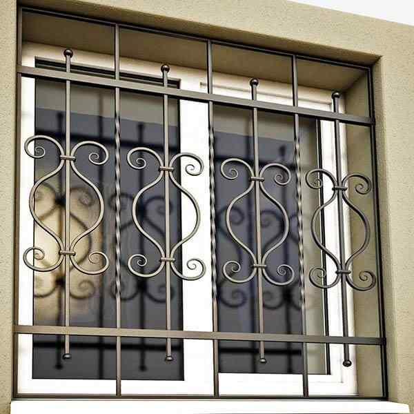 Simple modern window grill design 