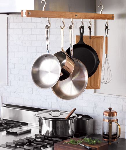 Pan hanging in kitchen - home decor