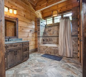 Rustic bathroom design