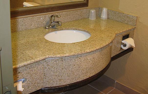 Granite polished white embedded basin for luxurious home