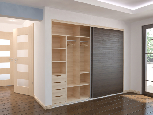 Wardrobe,-,Sliding,Doors,,3d,Illustration