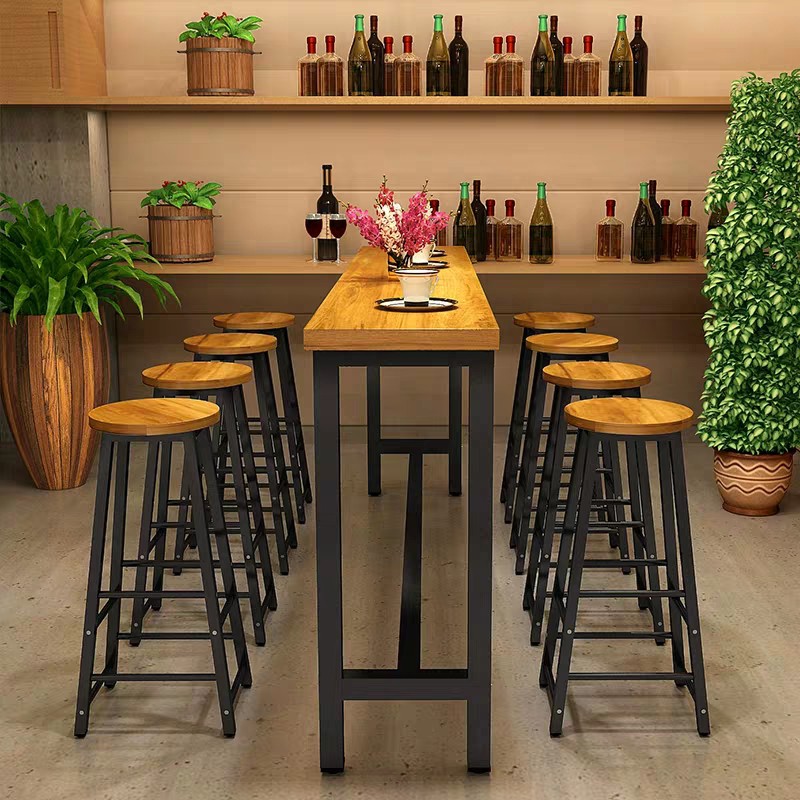 Bar Style Wooden Dining Set 