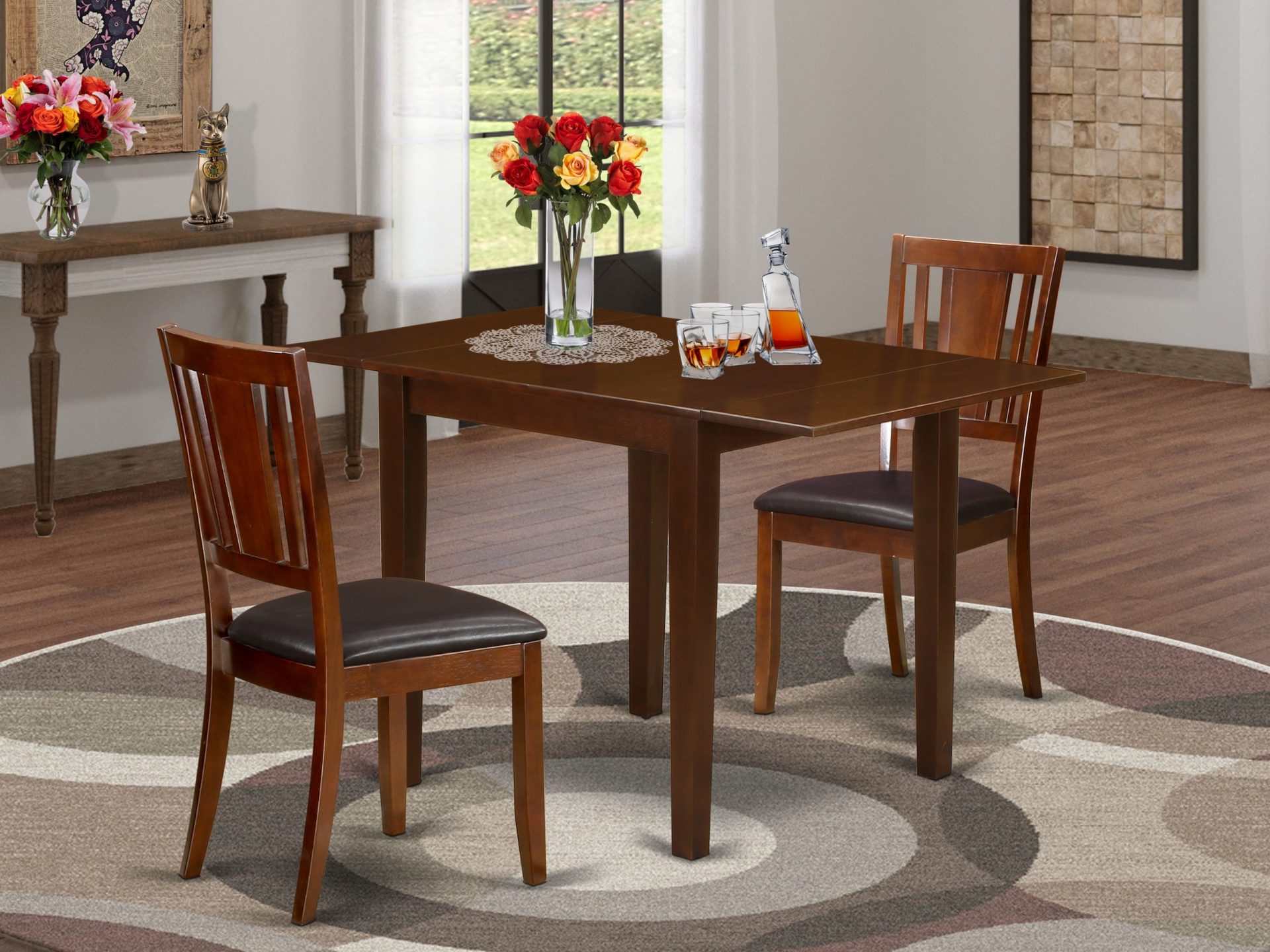 Wooden Dining Set for Two