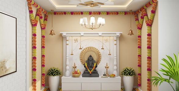 Make your pooja room grand by adding simple POP designs