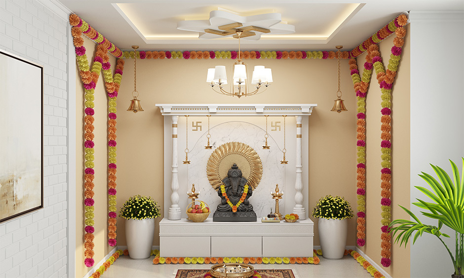 Make your pooja room grand by adding simple POP designs