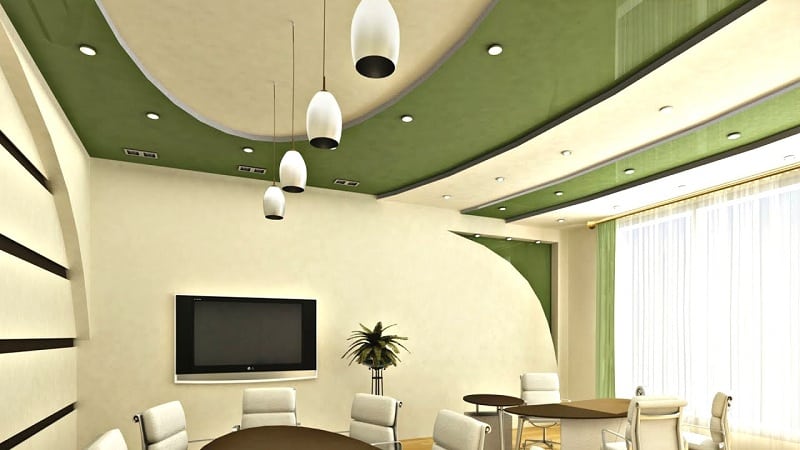 10. Colourful POP Ceiling Designs For Home