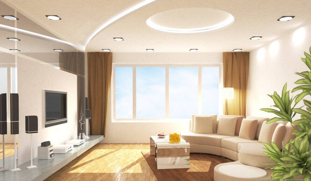 Double-Layered POP Ceiling Design For Living Room