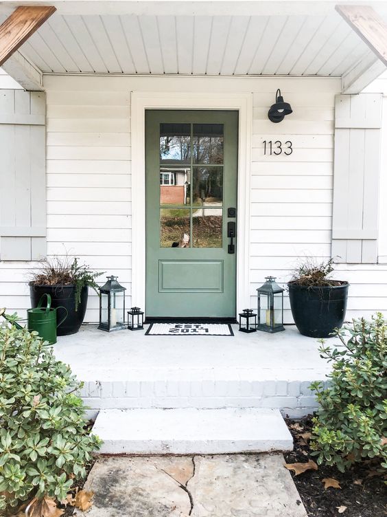 Green Main Door Design for Home 
