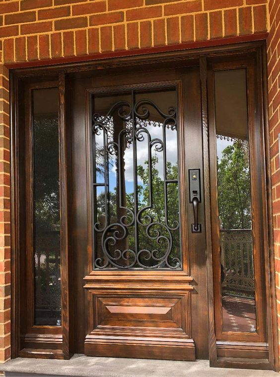 Main Door Design for Home with Ironwork 