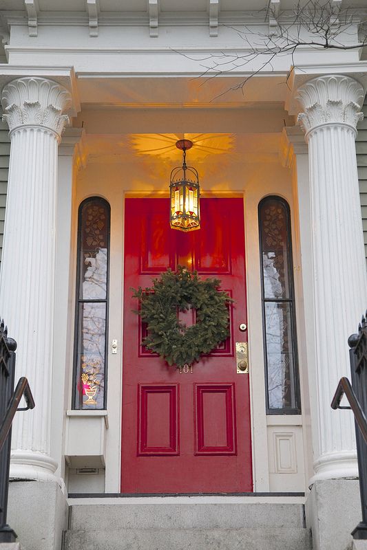 The Red Main Door Design 