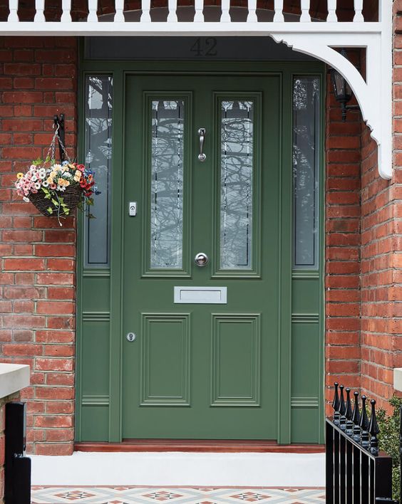 Victorian Glass Panelled Main Door Design