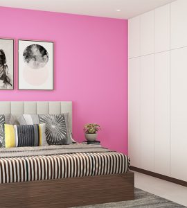 Pink Two Colour Combination for Bedroom Walls | Aquireacres