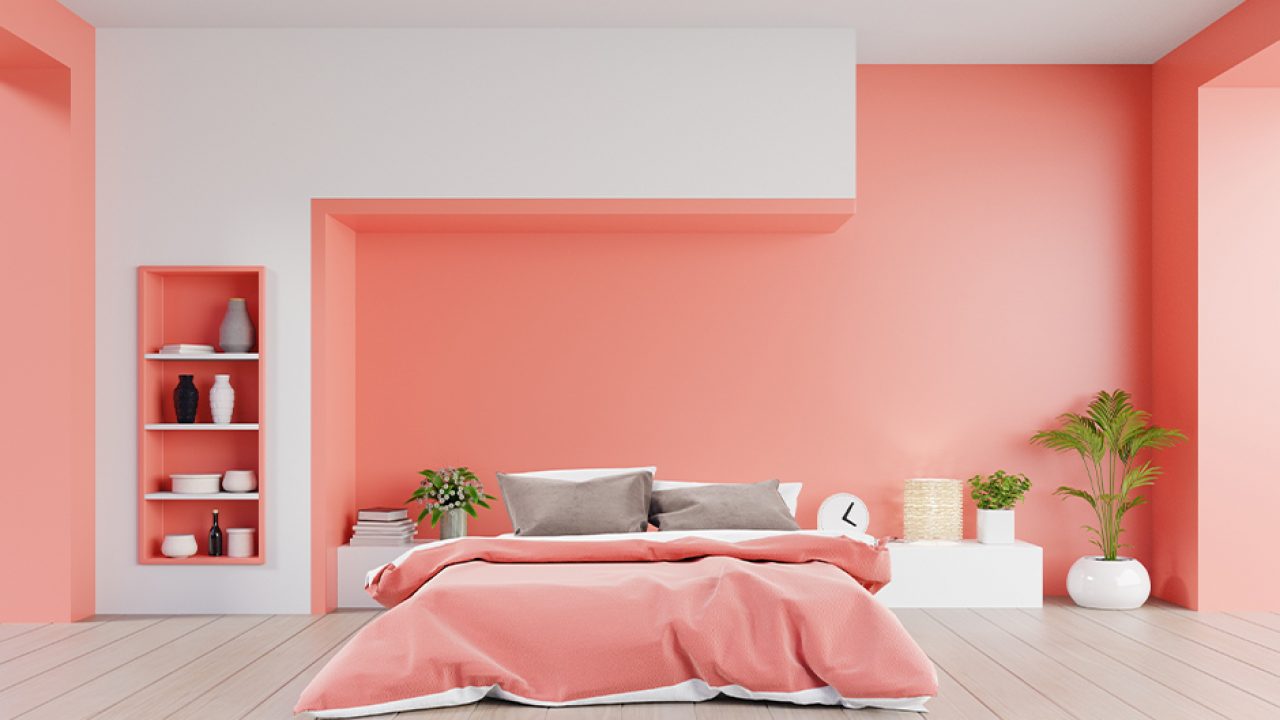 Orange Two Colour Combination for Bedroom Walls | Aquireacres