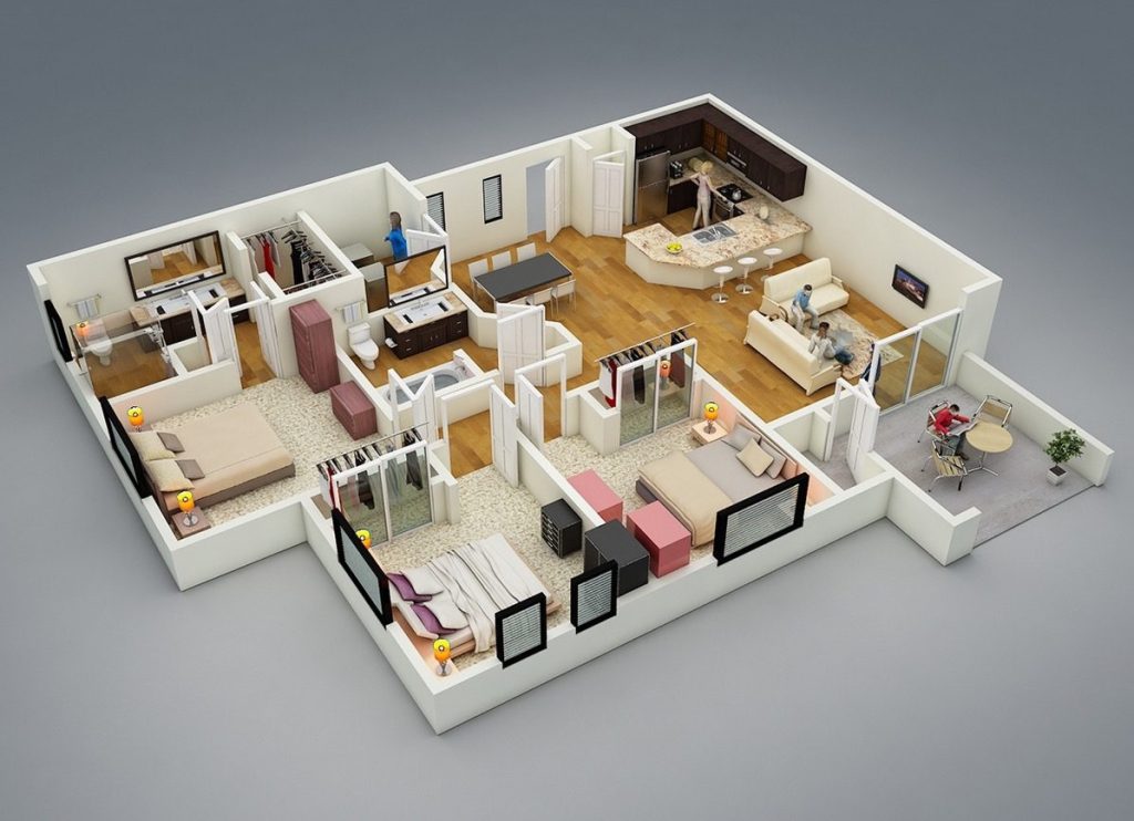 3 Bedroom House Designs With Dimensions