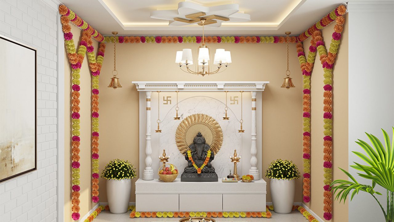 Infuse your personal touch into the small pooja room designs in apartments.