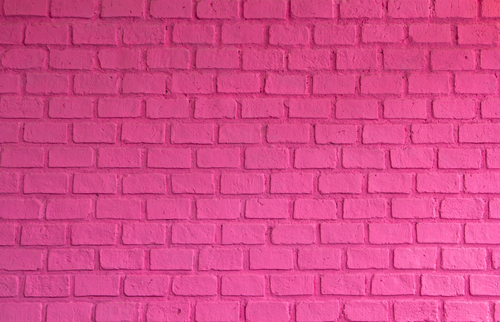 pink two colour combination for bedroom wall