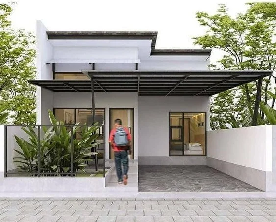 Simple and stylish low budget single floor house design -Aquireacres