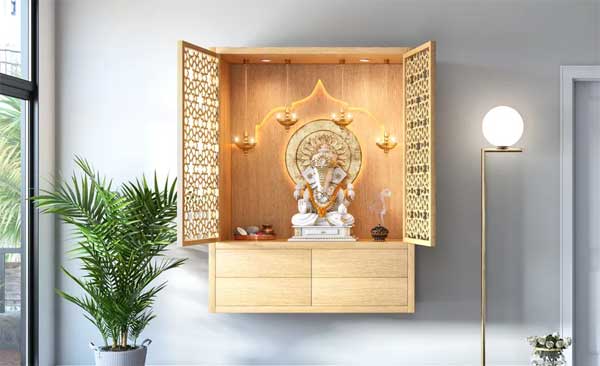 wooden mandir designs