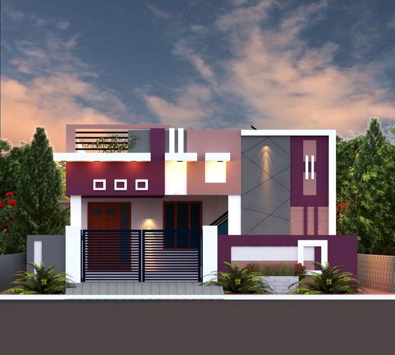 low cost normal house front elevation designs
