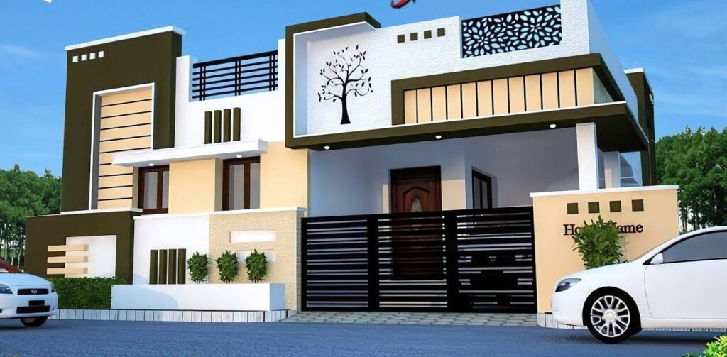 Single Floor Home Front Design